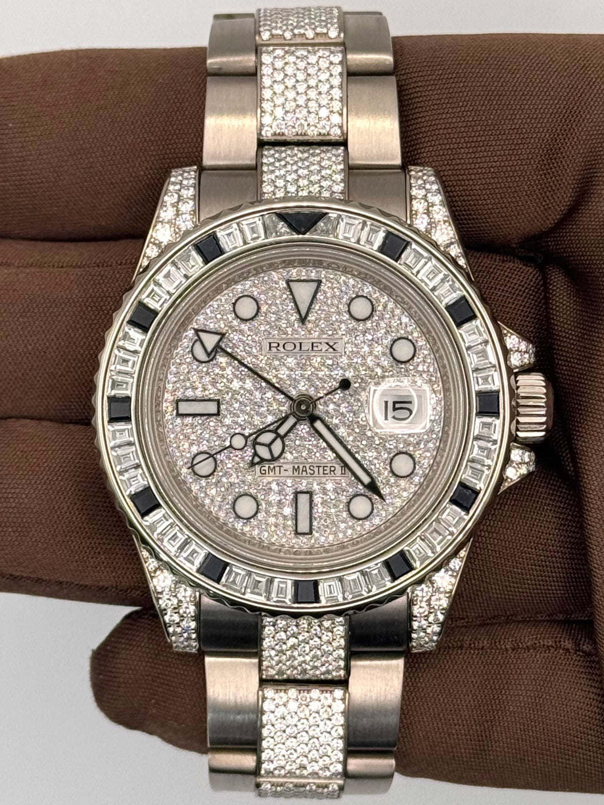 2018 Rolex WG GMT-Master II Factory Set Diamonds 40mm 116759SANR