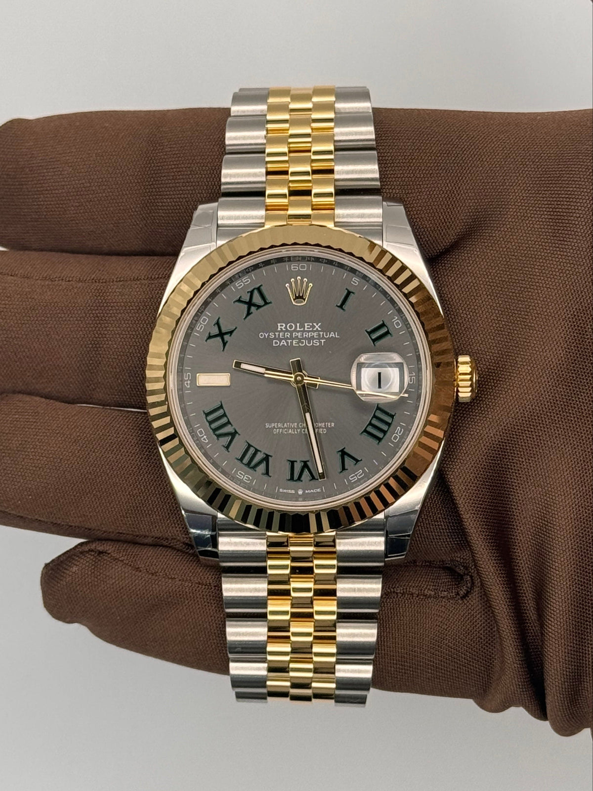 NEW 2025 Rolex YG/SS Datejust 41mm Wimbledon 126333-0020