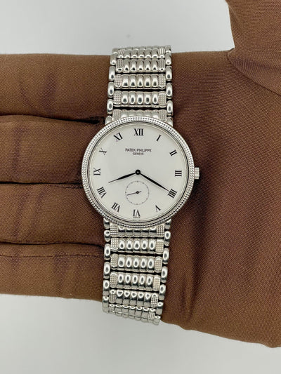 Patek Philippe Calatrava with Beaded Bracelet 33mm White Gold 3919/1G