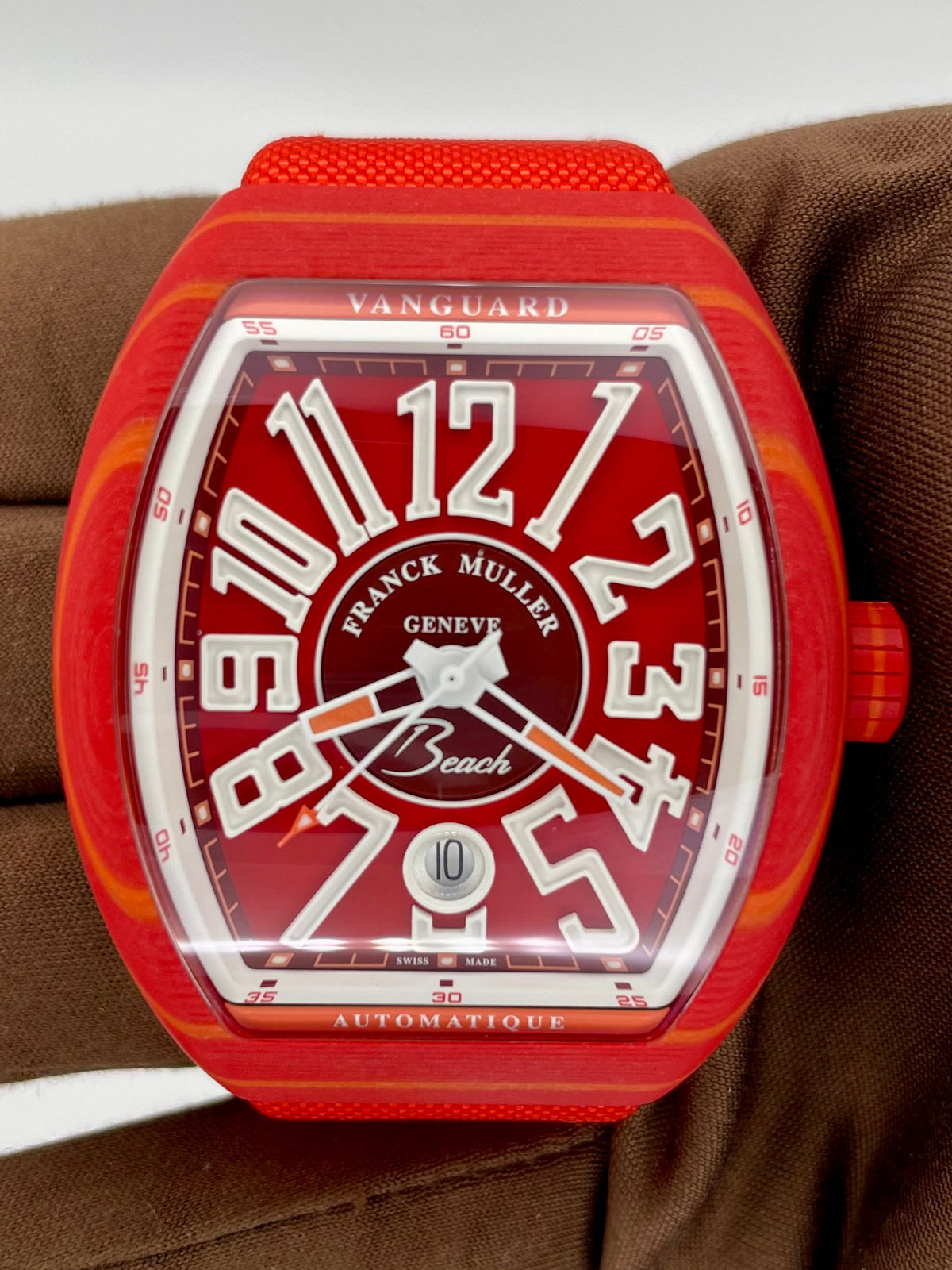 NEW 2025 Franck Muller Vanguard Beach Red 41mm Composite V41 SC DT BEACH RGF RG GF2