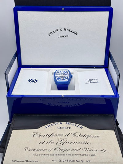 2025 Franck Muller Vanguard Beach Blue Beach 41mm Glassfiber V 41 SC DT BEACH BU BL GF1