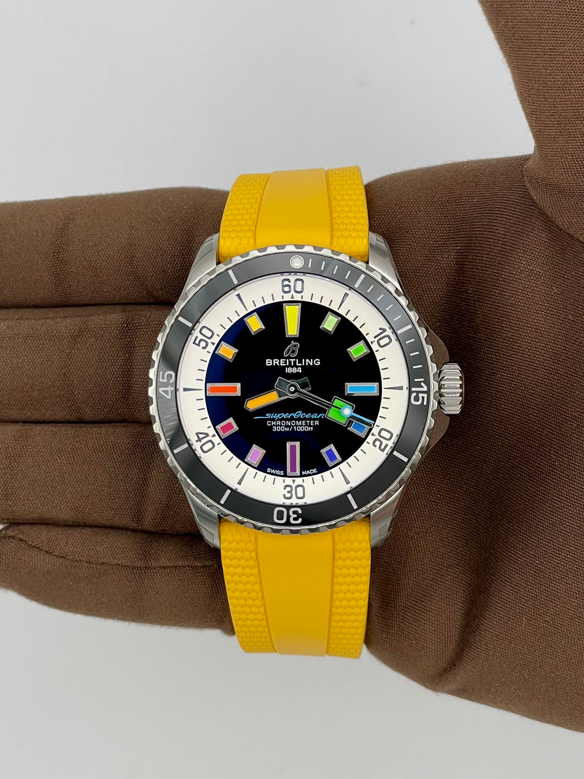 NEW 2024 Breitling Superocean 42mm Yellow A17375211B2S4