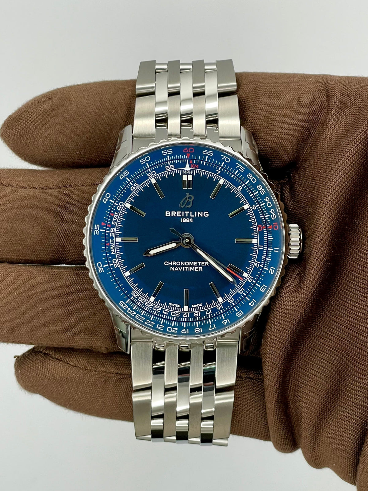 NEW 2024 Breitling Steel Navitimer Blue Dial 41mm A17329161C1A1