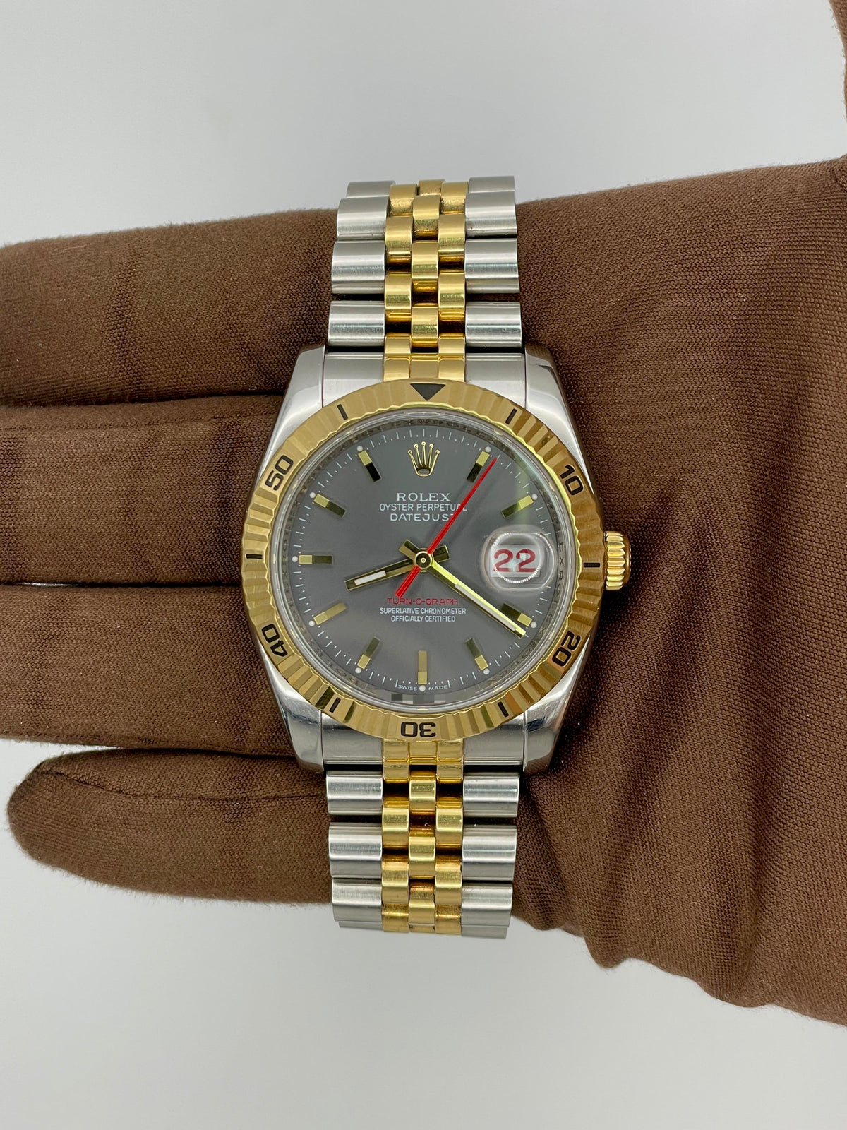 2009 Rolex Datejust 36mm Stainless Steel & Yellow Gold 116263