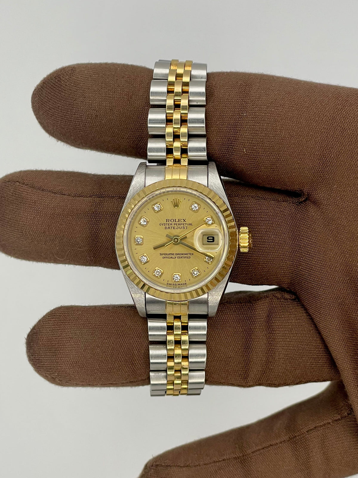 Rolex Ladies Datejust 26mm SS/YG Champagne Diamond 79173