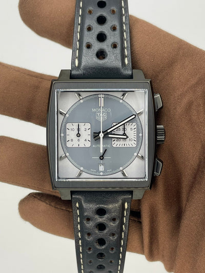 2025 TAG Heuer Monaco Chronograph Night Driver 39mm Titanium CBL2181.FC6515