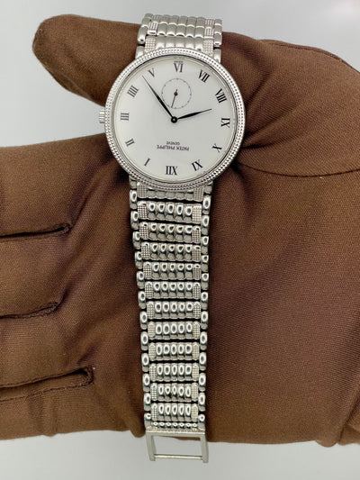 Patek Philippe Calatrava with Beaded Bracelet 33mm White Gold 3919/1G