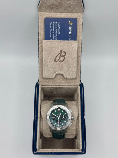 2025 Breitling Avenger B01 Chronograph Green Dial 42mm Stainless Steel AB0146101L1X1