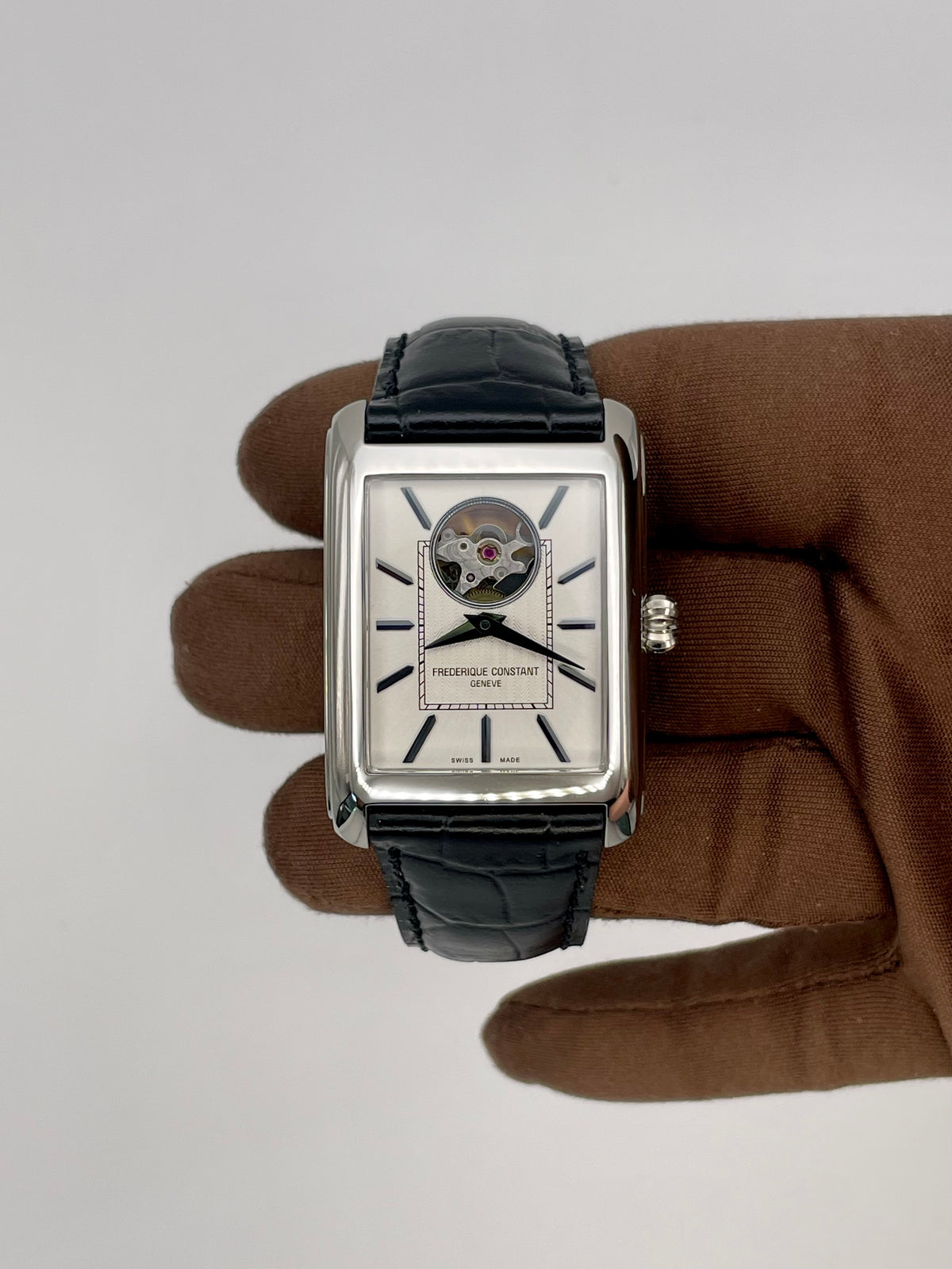 NEW 2025 Frederique Constant Classics Carrée Heart Beat Automatic Montre Silver Dial FC-311S4C6