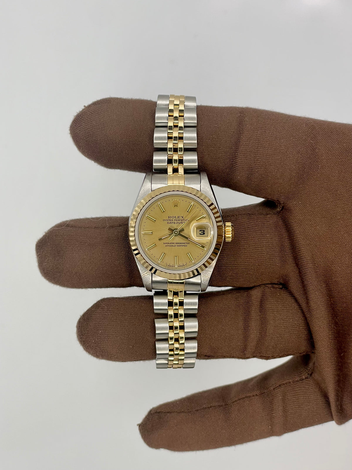 Rolex Lady-Datejust 26mm SS/YG Champagne Index Dial 69173