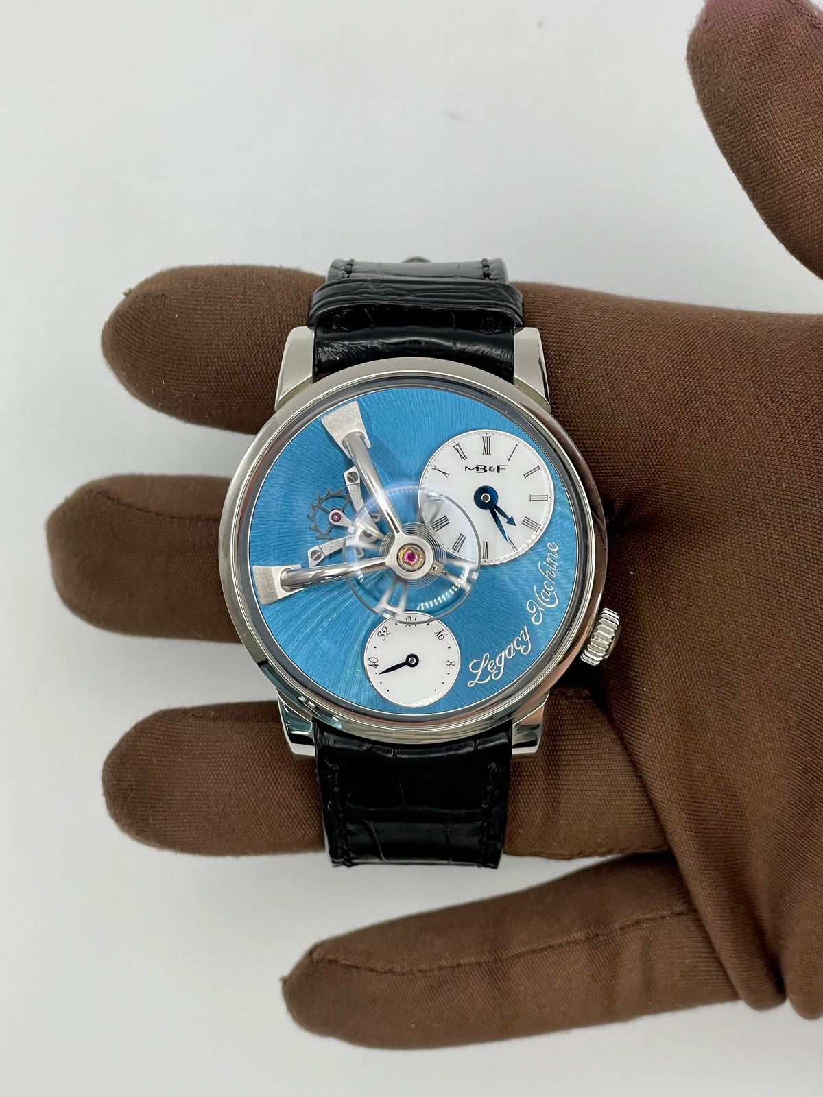 MB&F Legacy Machine 101 Platinum Blue Dial Limited Edition of 33 pieces LM1