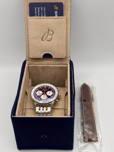 2025 Breitling Navitimer B01 Chronograph Purple Dial Limited to 50 pieces 43mm Stainless Steel AB01385C1Q1A1