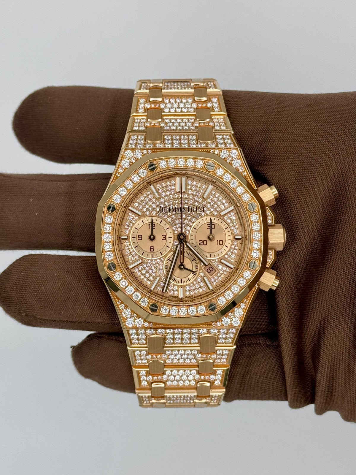 2022 Audemars Piguet RG Royal Oak Chronograph ALL FACTORY Diamonds 41mm 26322OR.ZZ.1222OR.01