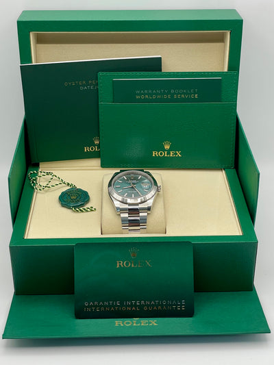2025 Rolex Datejust Mint Green 41mm Stainless Steel 126300-0019