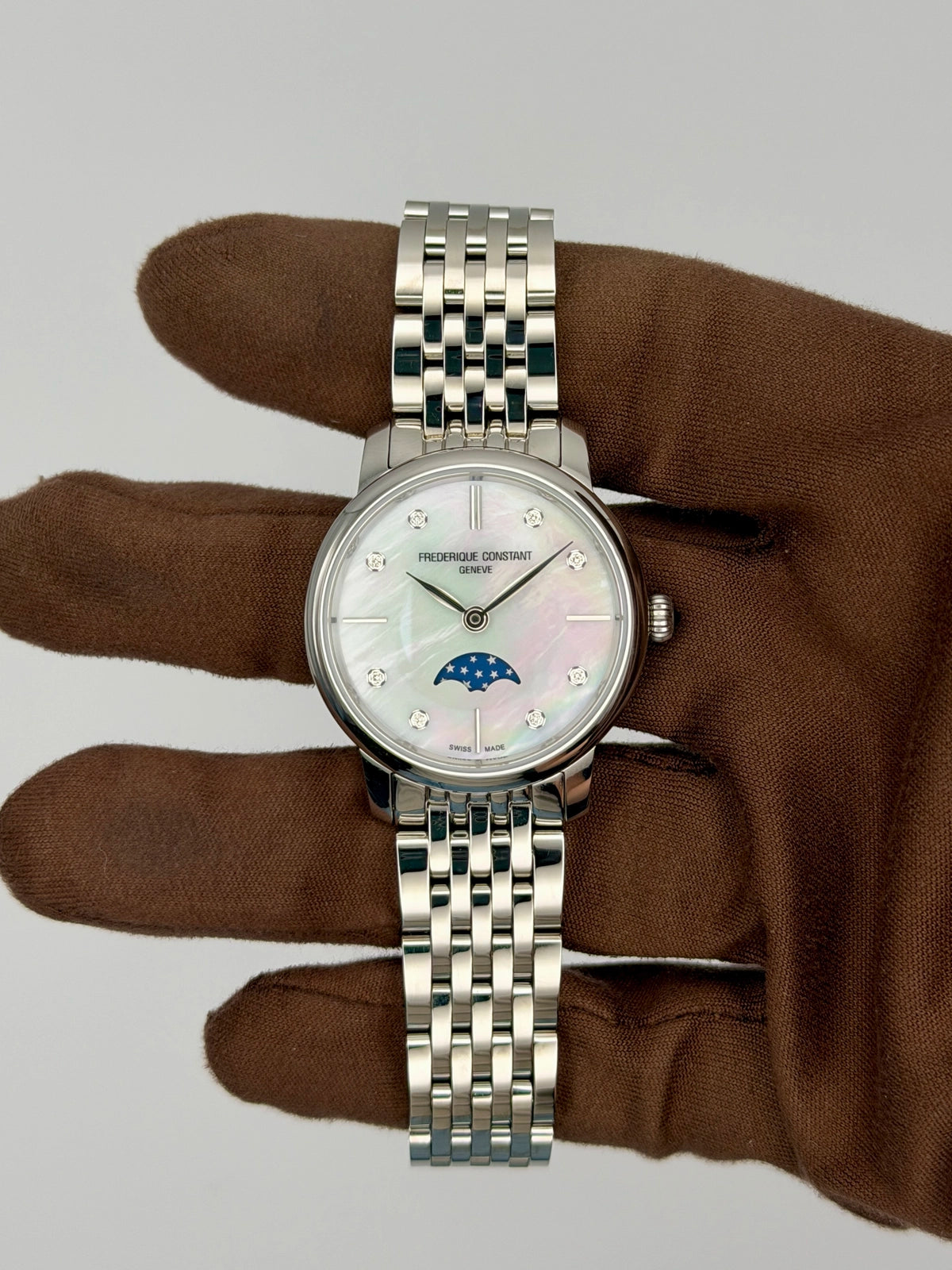 2026 Frederique Constant Classics Slimline Ladies Moonphase 30mm Stainless Steel FC-206MPWD1S6B