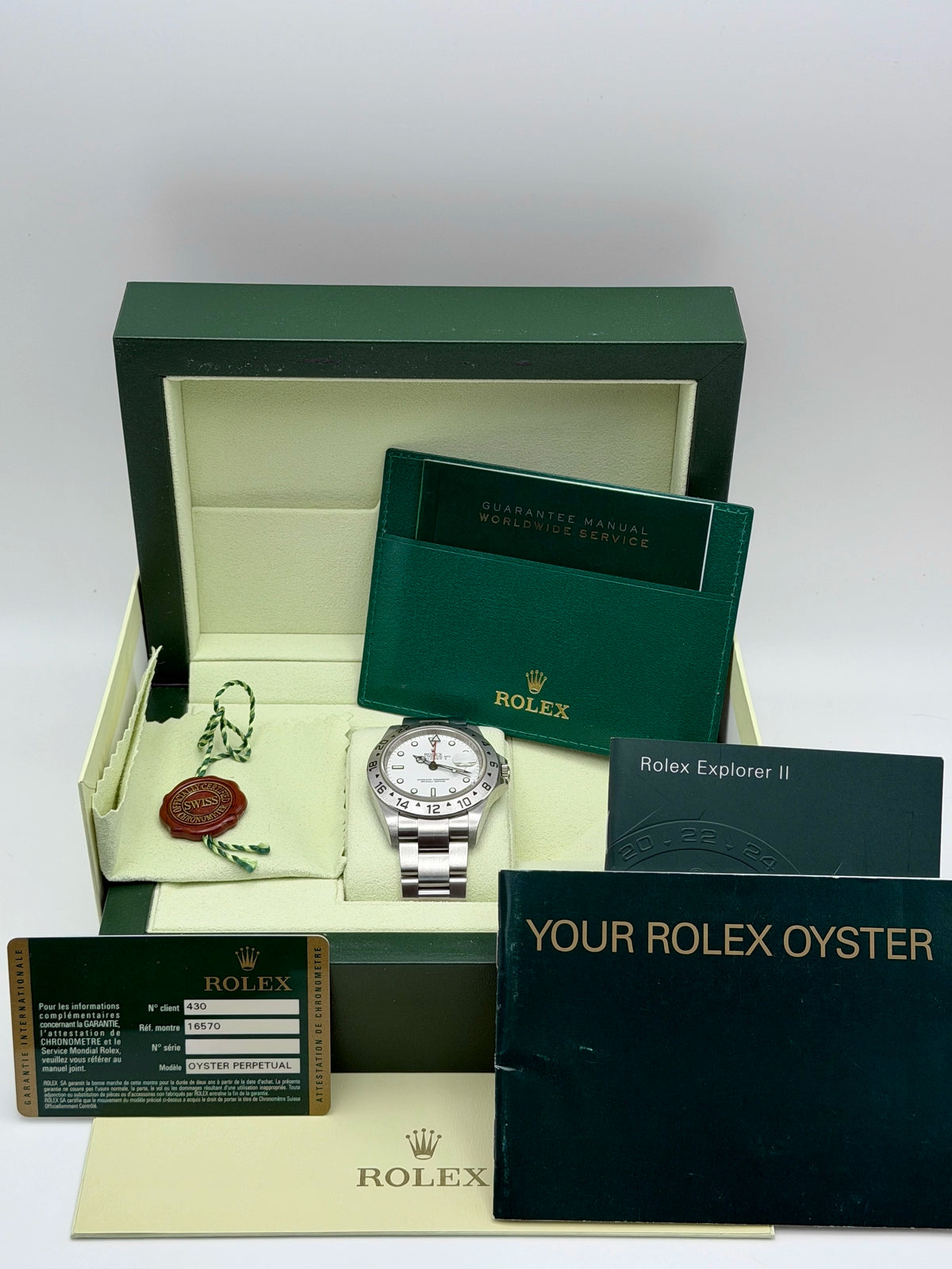 2011 Rolex Explorer II 3186 Movement 40mm Stainless Steel 16570