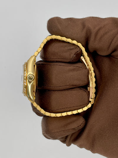 1994 Rolex Lady-Datejust Factory Lapis Dial 26mm Yellow Gold 69258