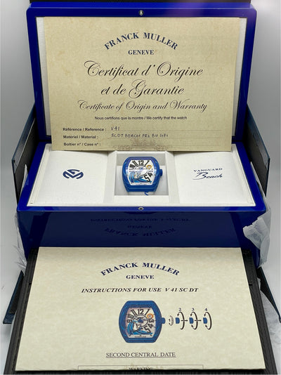 2025 Franck Muller Vanguard Beach #FR2NCK MULLER #FR2 41mm Composite V 41 SC DT BEACH GF BU BL BC