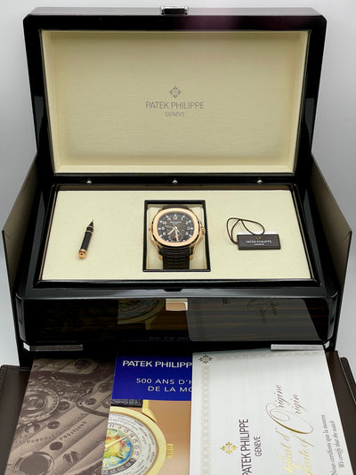 2025 Patek Philippe Aquanaut Travel Time 41mm Rose Gold 5164R-001