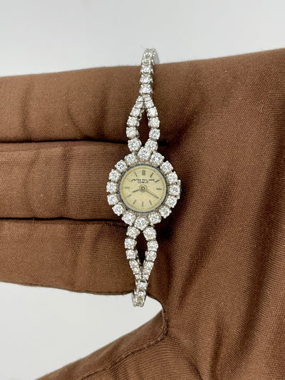 1962 Patek Philippe Ladies Diamond Platinum Bracelet Watch Archive Papers 12mm Platinum 3289/12