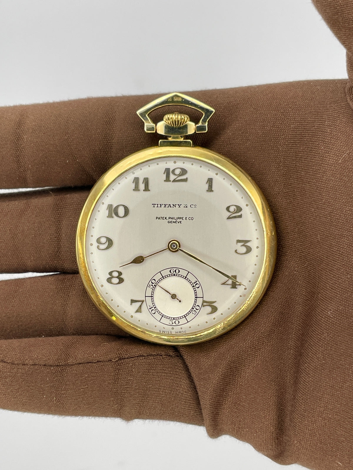 1928 Patek Philippe Pocket Watch Tiffany Stamped with Archive Papers 44.5mm 18kt Yellow Gold N/A