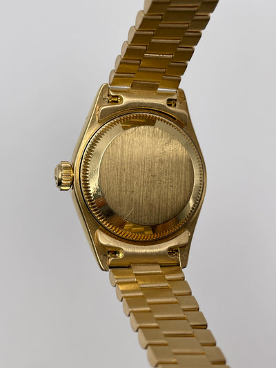 2000 Rolex Datejust Jade "Kiwi" Stone Dial 26mm Yellow Gold 79178