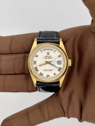 1980 Rolex Day-Date Cream Dial 36mm Yellow Gold 18038