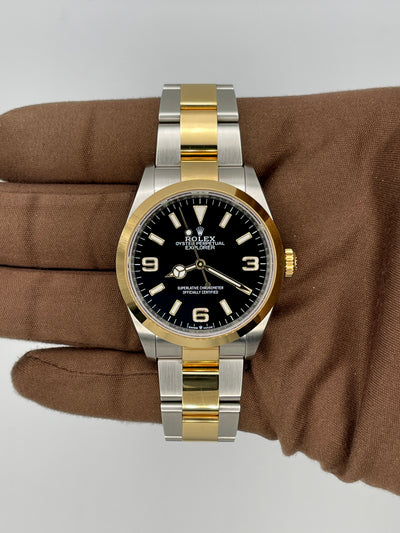 2023 Rolex Explorer I 36mm Stainless Steel/Yellow Gold 124273-0001