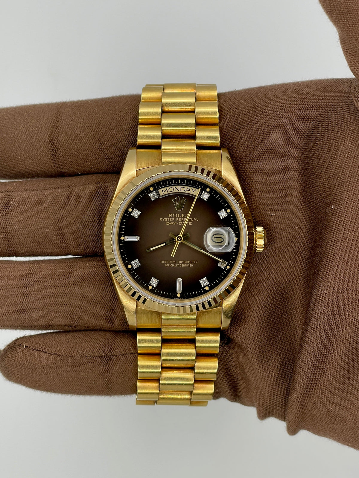 1985 Rolex Day-Date 36mm Yellow Gold 18038