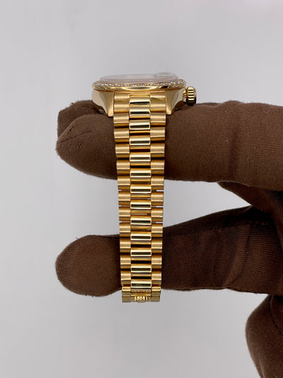 1991 Rolex Lady-Datejust Factory Malachite Dial 26mm Yellow Gold 69138