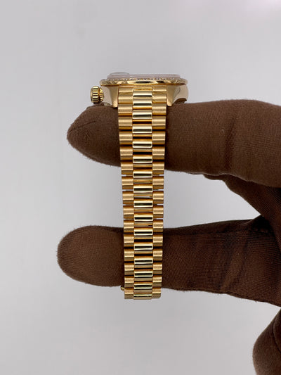 1991 Rolex Lady-Datejust Factory Malachite Dial 26mm Yellow Gold 69138