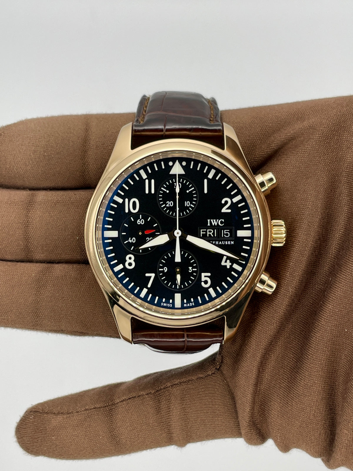 2007 IWC Pilot Chronograph 42mm Rose Gold IW371713
