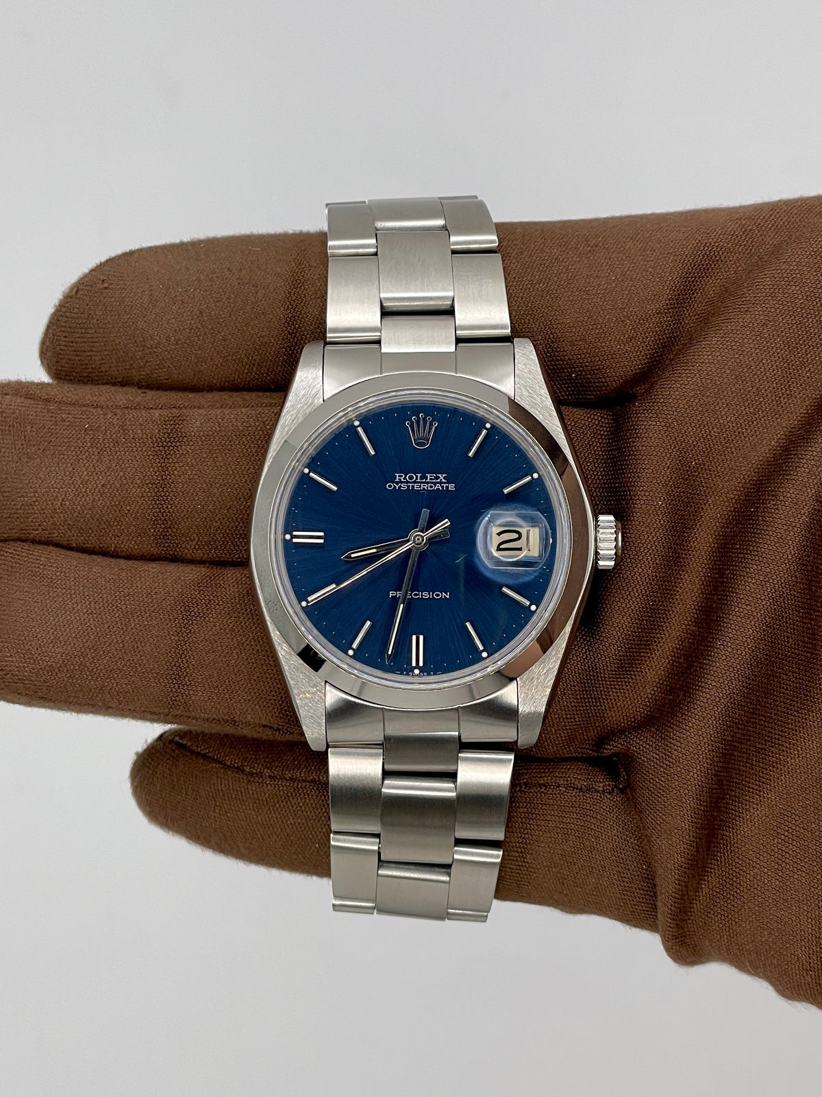 1979 Rolex Oysterdate Precision Heavy Band 34mm Stainless Steel 6694