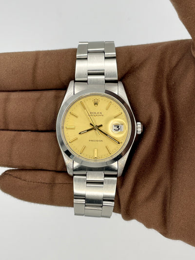 1973 Rolex Oysterdate Precision 34mm Stainless Steel 6694