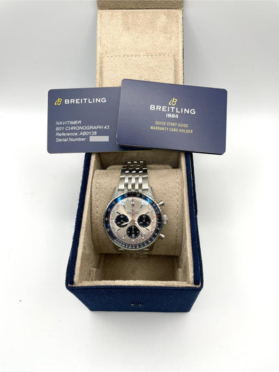 2025 Breitling Navitimer B01 Chronograph 43mm Stainless Steel AB0138241G1A1