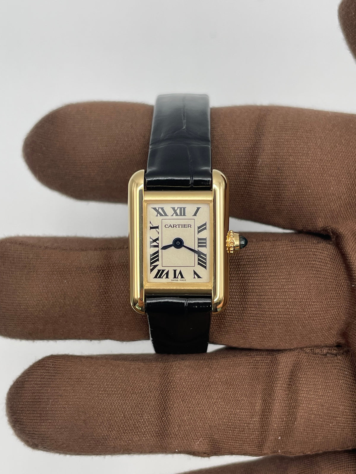 NEW 2025 Cartier Tank Louis Mini Grained Silvered Dial WGTA0352