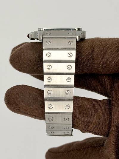 1986 Cartier Santos Carree Light Crazing 29mm x 41mm Stainless Steel 2960