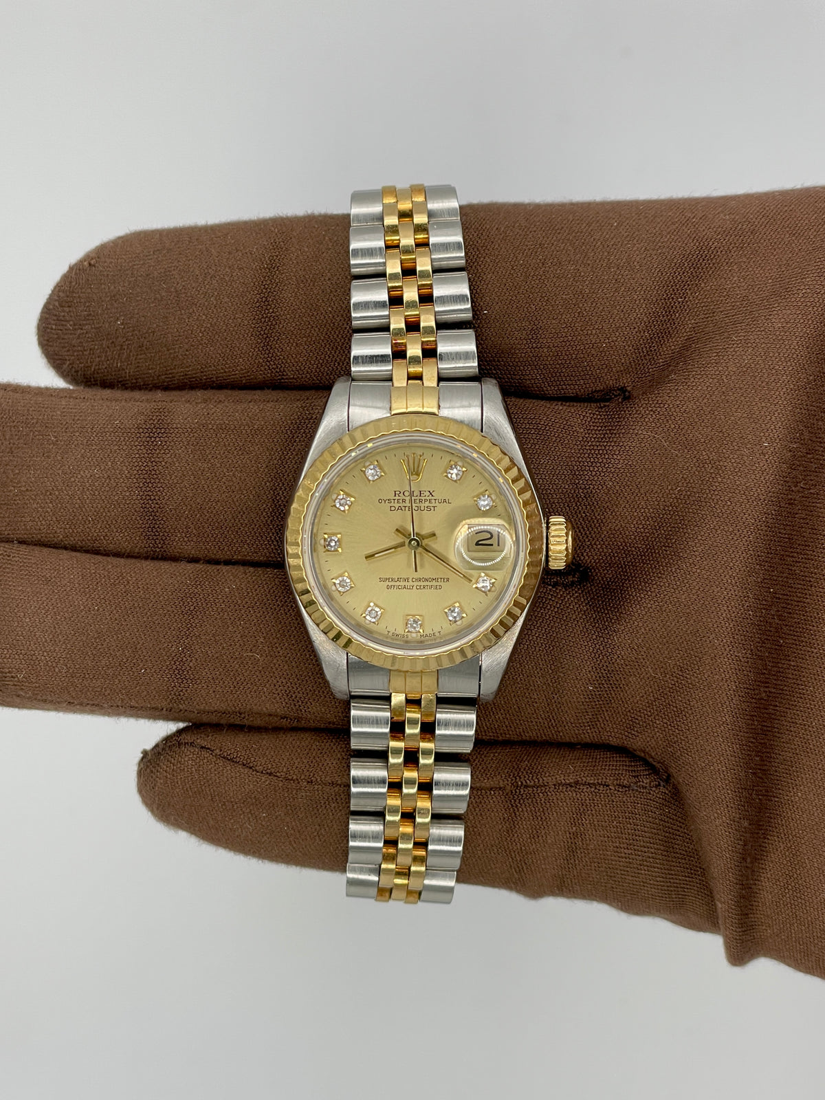 1999 Rolex Lady Datejust 26mm Stainless Steel/Yellow Gold 69173