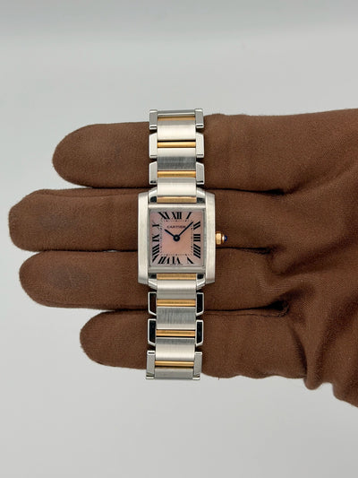 2003 Cartier Tank Francaise 20 x 25mm Stainless Steel/Rose Gold W51027Q4