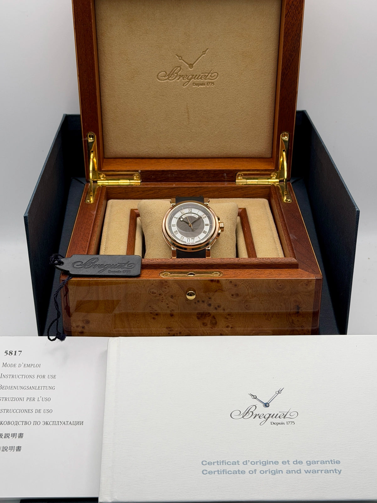 2015 Breguet Marine II Large Date 39mm Rose Gold 5817BR/Z2/5V8