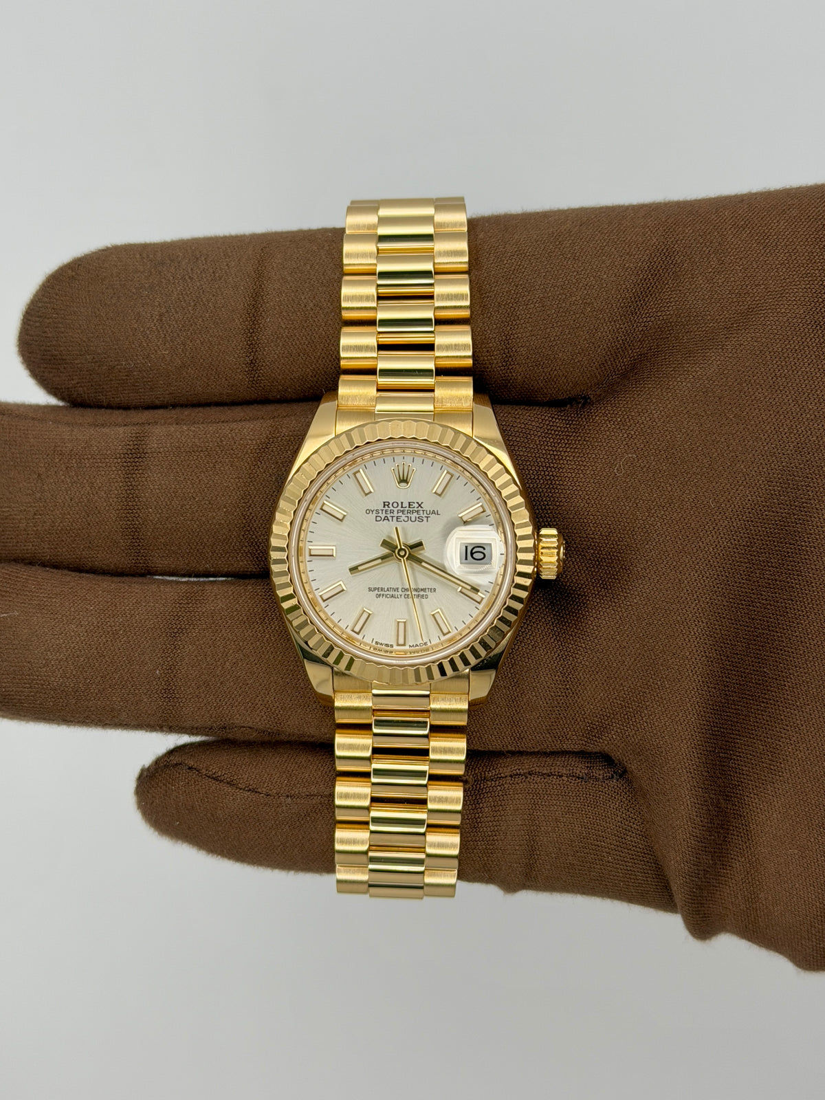 2021 Rolex Datejust Lady President 28mm Yellow Gold 279178