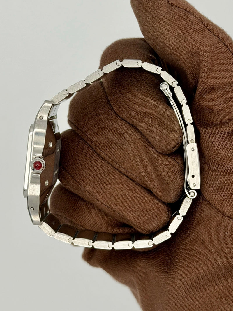 1986 Cartier Santos Carree Light Crazing 29mm x 41mm Stainless Steel 2960
