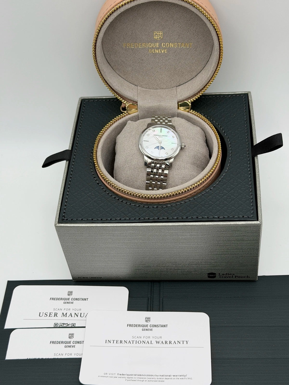 2026 Frederique Constant Classics Slimline Ladies Moonphase 30mm Stainless Steel FC-206MPWD1S6B