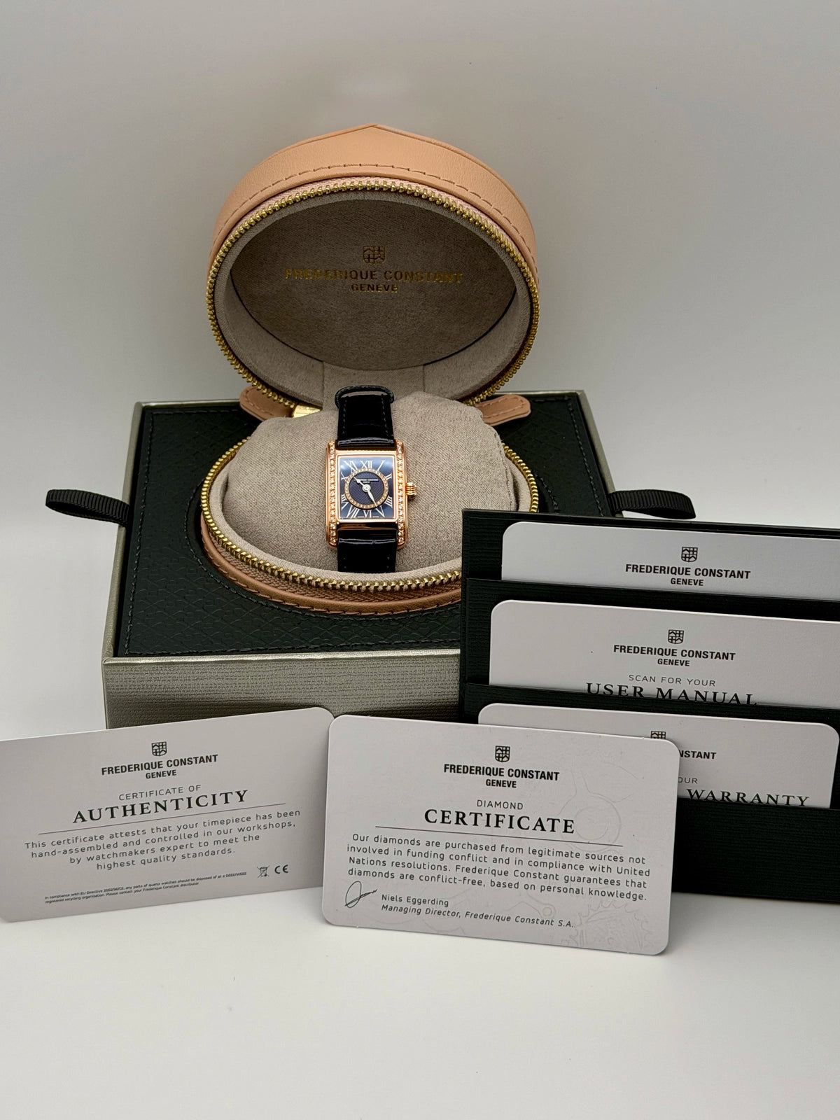 2026 Frederique Constant Classics Carrée Diamonds 30 x 21mm Stainless Steel FC-200NMCDCD24
