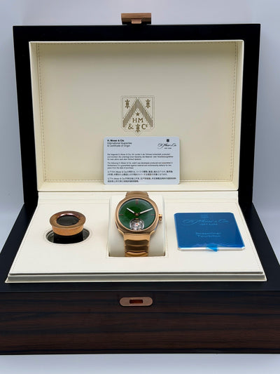 2024 H. Moser & Cie. Streamliner Tourbillon Wyoming Jade 40mm Rose Gold 6804-0406