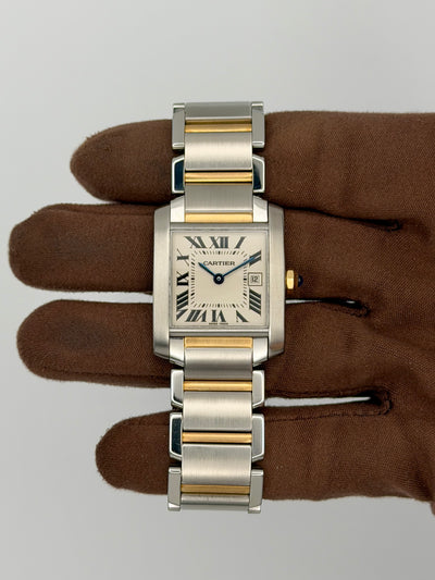 Cartier Tank Francaise Midsize 25 x 30mm Stainless Steel/Yellow Gold 2465