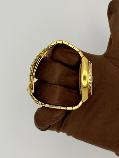 1984 Rolex Day-Date Oysterquartz Burlwood 36mm Yellow Gold 19018