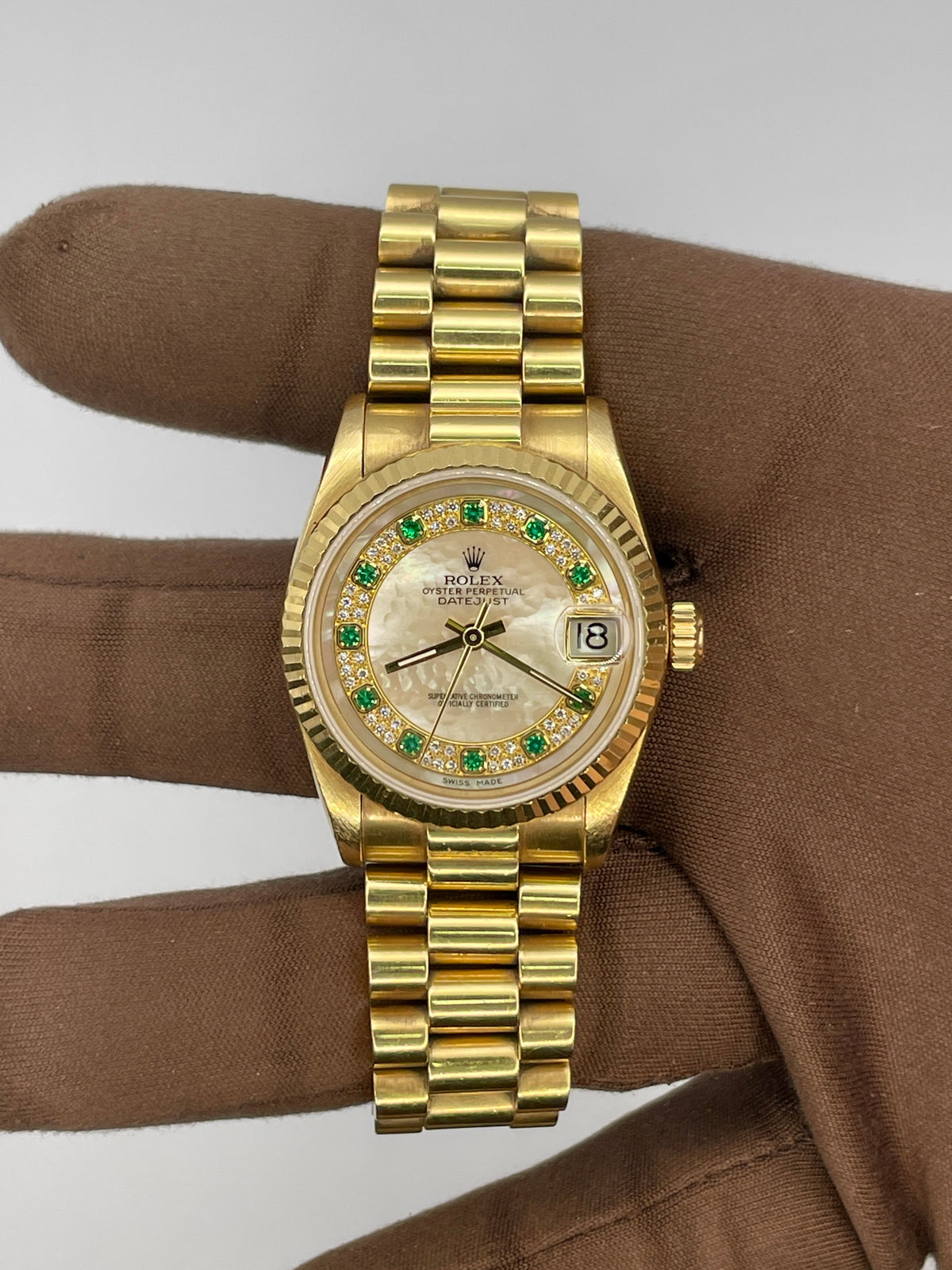 1999 Rolex Datejust President 31mm Yellow Gold 68278
