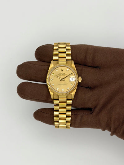 1996 Rolex Datejust 31mm Yellow Gold 68278