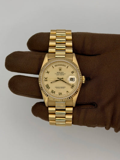 1990 Rolex Day-Date 36mm Yellow Gold 18238
